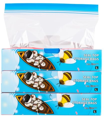 TAIYUNWEI Lot de 45 grands sacs de congélation réutilisables avec fermeture éclair pour viande, fruits, légumes, céréales, sandwich, noix (lot de 45, grand)