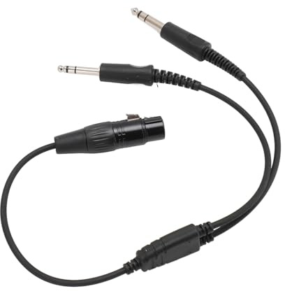 Topiky 5 poliger XLR auf GA Doppelstecker Kopfhöreradapter für Plug and Play Adapter für Luftfahrt Headsets, 5 poliger XLR auf GA Doppelstecker Y Splitter Buchse auf GA