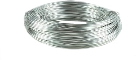 Aluminiumdraht 2 mm x 60 m Silber – Farbiger Basteldraht zum Biegen, Modellieren und Dekorieren für Floristik, Drahtfiguren und DIY Projekte