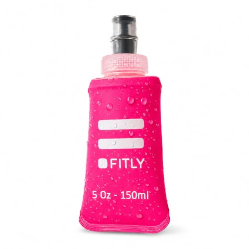 FITLY Flask 150 ml Pink - Borraccia Morbida - Borraccia Sportiva Ideale Per Corsa - Sport all'Aria Aperta Bottiglia di Idratazione dell'Acqua Boccetta Morbida - Per Zaino Idratazione