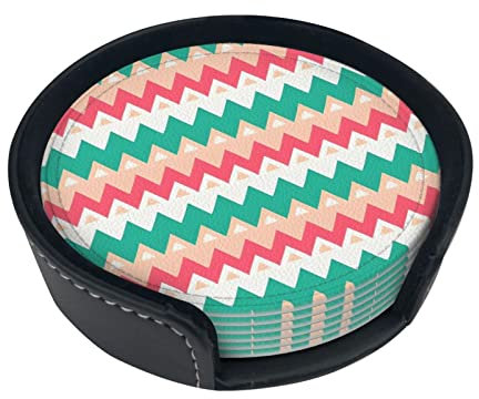Set di 6 sottobicchieri con curvatura a colori ondulati, per protezione da tavolo, decorazione della stanza, adatti a tutti i tipi di tazze.