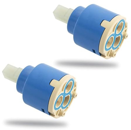 COZERI kartusche wasserhahn 35mm, 2 Stück Doppeldichtung Wasserhahn Kartusche für Einhebel Küchenarmaturen, Ersatzteile für Mischbatterien und Duscharmaturen,Keramik für Langlebigkeit