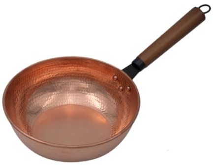 Qianly Copper Pot, Milk Pot, Warming Pot with Handle, Multifunctional Butter Warmer, Saucepan, Cooking Pot for Kitchen, Cooking, Household, Home, Horizontal Handle
