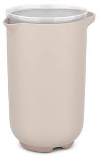 Mepal - Rührbecher mit Deckel Chef it - Verschließbar, in der Kühlschranktür - Rutschfester Boden für zusätzliche Stabilität - Mikrowellen- und Spülmaschinengeeignet - 1000 ml - Chalk