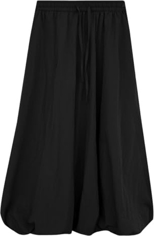 Rainjia Gonna Lunga Y2K Donna - Bubble Elastica a Vita Alta con Tasche, Gonna a Bolle Soffice A-Line, Stile Palloncino Pieghé per Tutti i Giorni, Taglie S-XL