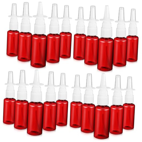 GLEAVI 20stücke Sprühflasche Transparente Wiederbefüllbare Kunststoffflaschen Mit Feinem Sprühkopf Für Reise Kosmetik Und Nasenspray