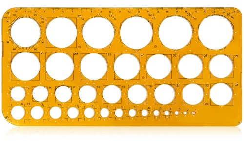 Wosyoodo Circle Stencil Template, Clear Drawing Stencil, Circle Ruler for Drawing, for Geometry, Art, Design & Craft