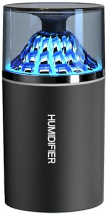 ZYNCUE Tragbarer Aromatherapie-Luftbefeuchter mit 350 ml Tank, buntes Licht und USB-Aufladung für Auto, Büro, Zuhause und Reisen
