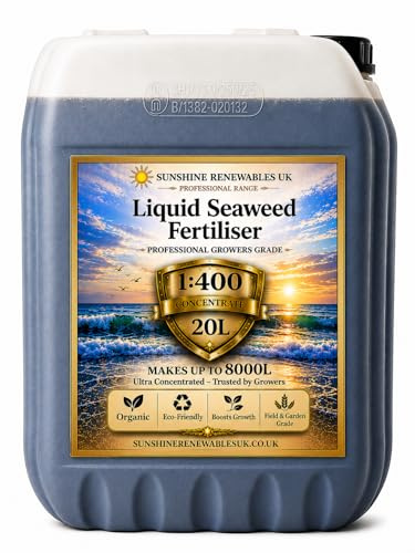 Fertilizante Líquido de Alga Marina Ultra Concentrado 20L (1:400) – Nutrición Orgánica de Alto Rendimiento para Todo Tipo de Plantas | Fertilizante de algas marinas escocesas