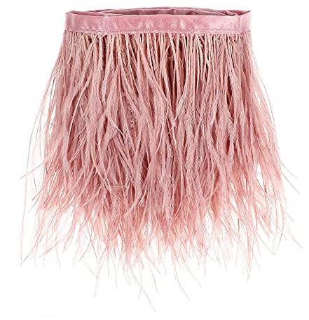 rosenice Straußenfeder Fransenband 2 Meter Pink Federborte Zum Nähen Und Dekorieren Für Diy Wohnaccessoires Und Kleidung