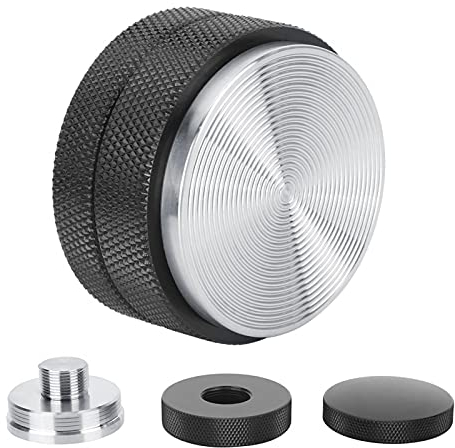 Distributore di caffè/pressino da 58 mm, macchina per caffè espresso combinata, strumento di pressatura antiscivolo in acciaio inossidabile, distribuzione con fondo inclinato(Thread Base-black)