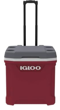 Igloo Latitude 30 Roller Kühlbox mit Rollen, 28 Liter, Rot