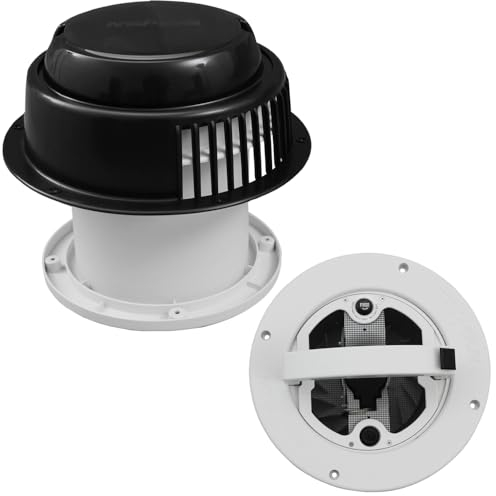 pro-Styling MAXXFAN Dome 12 Volt Lüfter Ventilator Dachlüfter Seitenwandlüfter Pilzlüfter Wohnwagen Wohnmobil Caravan Boot Sanitär schwarz