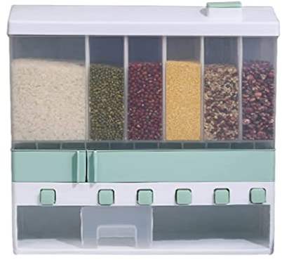 PIAOLING Dispensador de Alimentos, Dispensador de Cereales, Tazas dispensadoras Que se mueven libremente Máquina de Avena Almacenamiento de Cereales de Frutas secas