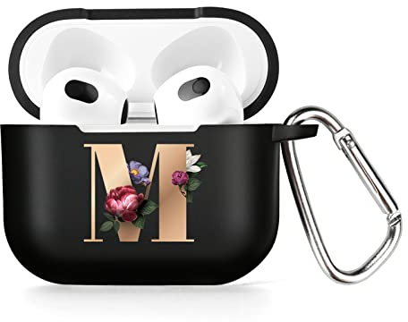 AKABEILA Custodia Cover per Airpods 3, morbida TPU protettiva antiurto Airpods 3 Generation 2021 Cover con motivo portachiavi elegante custodia protettiva antiurto