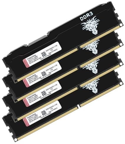DDR3 32GB Kit (8GBx4) Desktop RAM 1600MHz PC3-12800 UDIMM Non-ECC Unbuffered 1.5V 2Rx8 Dual Rank 240 Pin CL11 PC Computer Memory Upgrade Module (Black)