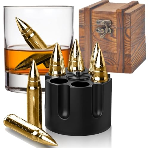 Cubetti di Ghiaccio Riutilizzabili, Pietre da Whisky, Cubetti di Ghiaccio in Acciaio inox con Tecnologia ad Alta Raffreddamento, Utilizzati per Whisky Vodka Liquori vino Limonata idee di compleanno