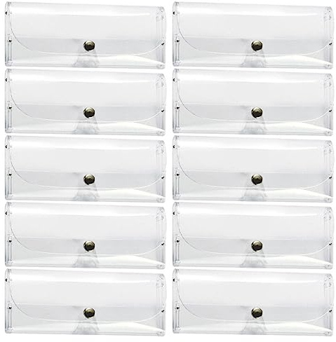 ABOOFAN Durchsichtiges Brillenetui Aus Kunststoff 10 Stück Transparente Hartschalen-Brillenbox Tragbarer Sonnenbrillenhalter Organizer Brillenträger Für Damen Und Herren