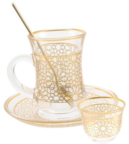 Hemobllo Glass Cappuccino Cups Latte Cups Coffee Saucers Mugs for Home Office Decorative Drinking