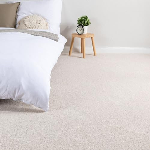 Steffensmeier Teppichboden Capri Meterware | Auslegware für Kinderzimmer Wohnzimmer Schlafzimmer | Creme, Größe: 200x200 cm