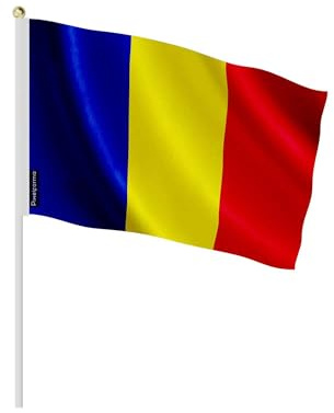 Pixelforma - Mini bandera de Rumanía en varios tamaños, 100% poliéster, plástico, 30 x 45 cm