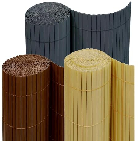JORON PVC Sichtschutzmatte, Balkon Sichtschutz mit Kabelbindern, Sichtschutzzaun Wasserdicht Windschutz für Garten, Balkon und Terrasse (Anthrazit, 80x300cm)