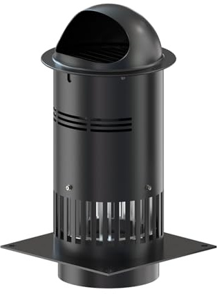 GSATREY Coperchio Comignolo, Aspiratore per Camino per Canna Fumaria Tonda Professionale da Tetto Aspirafumo Elettrico Tiracamino Tirafumo Comignolo, Camino Base Circolare(100mm/3.9in)