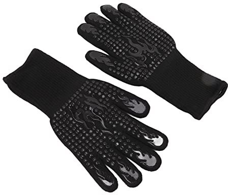 Beständige Anti-Rutsch-Silikon, Aramid-Faser BBQ-Ofen-Mikrowellen (Freie Größe Schwarz)