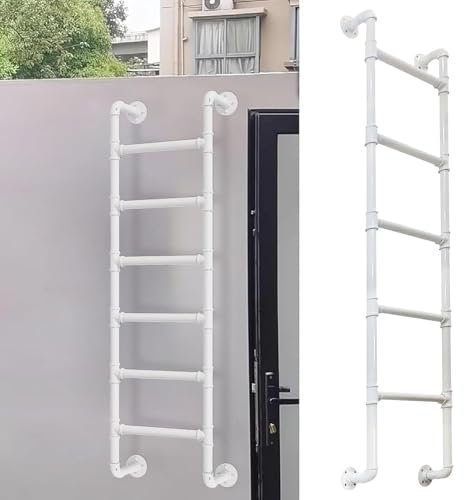 Robuste Leiter für Kellerfenster, 76,2 cm, 121,9 cm, 130,2 cm, 130 cm, 130 cm, Wandmontage, Feuerleiter für Dachboden, Dachboden und Etagenbetten, Außenterrasse, Sicherheits-Trittleiter,