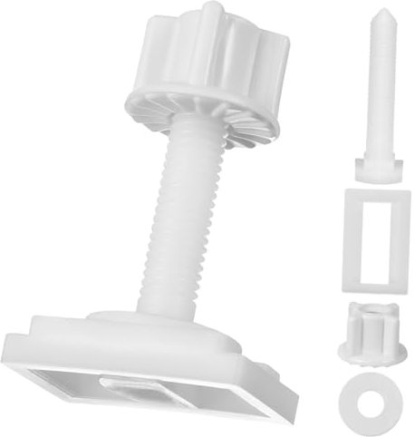 HOMSFOU 2sets Bulloni Quadrati Per Sedile Wc Con Dadi e Rondelle Viti Per Fissaggio Copriwater in Plastica Installazione Semplice Senza Attrezzi Kit Completo Di Ricambio Per Toilette
