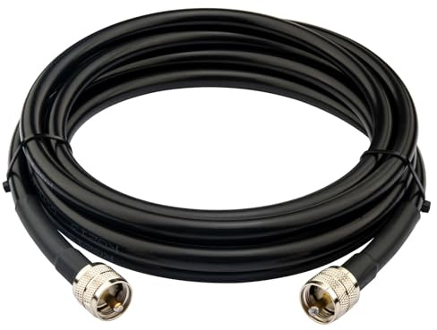 YOTENKO Cavo coassiale RG213 da 3 m, con connettori PL259, cavo coassiale CB da 25,4 cm