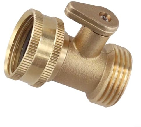 Valvola di chiusura per tubo da giardino in ottone massiccio da 3/4 di pollice con leva di controllo del flusso facile, raccordo per tubo dell'acqua antiruggine per irrigazione, irrigatori, camper e