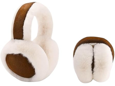 Winter Ohrenschützer Damen Faltbare Ohrenwärmer Kunstpelz Wildleder Ohrenschutz Weich Ear Muffs Ear Warmers for Women