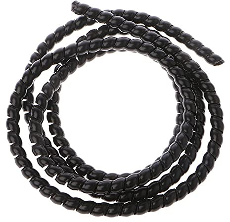 Manicotto avvolgicavo a spirale, Avvolgicavo a spirale da 2 metri multicolore 20-30 mm(Black,25mm)