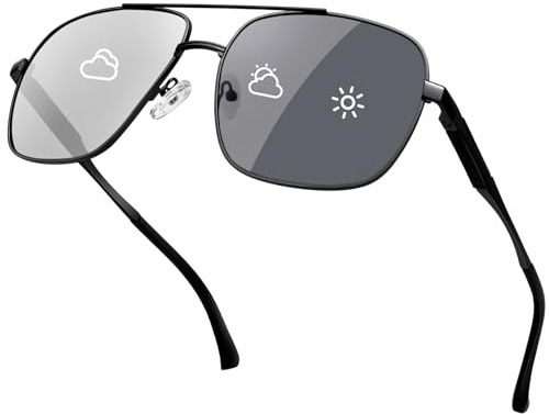 KANASTAL Polarisiert Sonnenbrille Herren Damen Groß | Klassische Retro Vintage, Verspiegelt, Premium Quadratisch Metallrahmen, UV400 Schutz,, Anti Glare, Doppelsteg, Stylisch