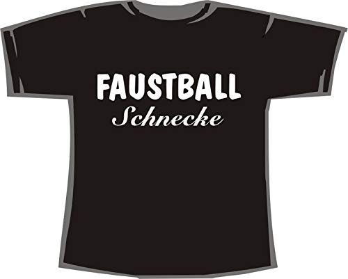 Faustball Schnecke; T-Shirt schwarz, 44/46; Gr. L; Damen