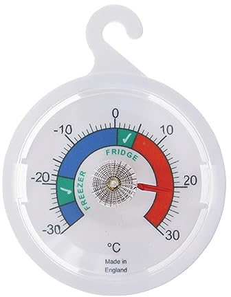 Termómetro para frigorífico y congelador de 65 mm de diámetro y zonas delimitadas por colores ideal para el hogar, cafeterías, restaurantes y bares