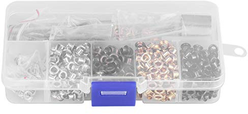 Walfront Ösen Set, Metallösen 3mm x 420 Stück Grommet für Schuhe Tüllen Schuhkleidung Leder Stoff Handwerk DIY Projekte