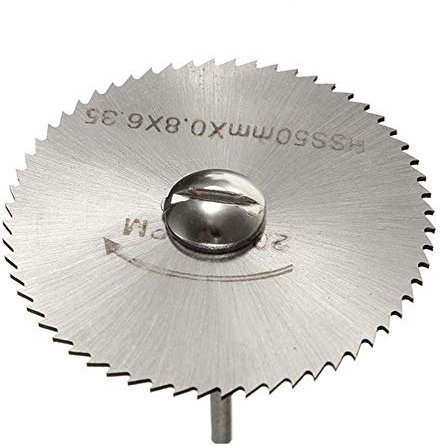 SLRMKK Mini Sega Circolare HSS Seghetto Circolare Utensile Rotante per taglierina di Metallo Set di Utensili elettrici Dischi da Taglio per Legno Mandrino per Trapano, 50 MM