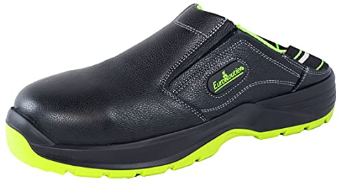 EuroRoutier Hybrid Black Nappa Echtleder, Clogs, S1P-SRC Sicherheitsschuhe (Numeric_44)