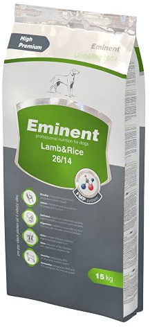 Eminent Lamb & Rice (1 x 15 kg) | glutenfritt hundfoder | High Premium torrfoder för hundar av alla raser från 4-års- Månad