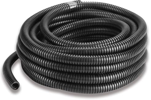 ESTO Tuyau ondulé 16, 20, 25, 32, bobine de 50 ou 100 mètres, gaine flexible ondulée non ouverte, protection de câbles, pour travaux électriciens, 50 mètres/DN 32
