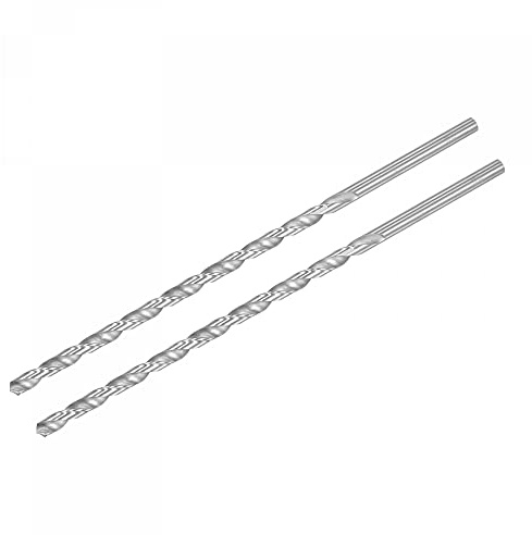 sourcing map HSS Extra Long Twist Drill Bits, 8mm Drill Dia 250mm L 2Pcs | High Speed Steel for Hardened Metal Woodwork Plastic Aluminum Alloy