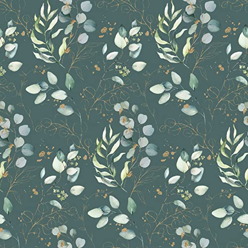 VmG-Store Baumwollstoff Stoffe Meterware Nähen I Nähstoff Kinder Kinderstoff 140cm breit (Eucalyptus BC045, 100 x 140cm)