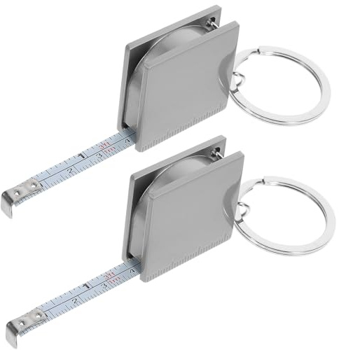 Operitacx Tragbarer Metall Maßband Schlüsselanhänger 1 M Mini Bandmaß Kompakt Für Haushalt Nähen Basteln Mit Zentimeter Und Zollskala
