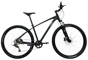 HAWK Trail One 29 Mountainbike XL Schwarz I Offroad Fahrrad mit Zoom Federgabel & Aluminiumrahmen I Mountainbike 29 Zoll, Microshift 9 Gang Schaltung