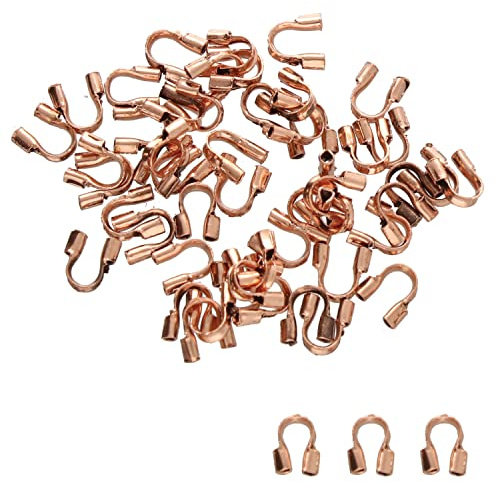 The Beadsmith Basic Elements Drahtschutz, kupferfarben, 4,3 mm x 5 mm, Innendurchmesser 0,56 mm, 50 Stück – schützt das Besaitungsmaterial vor täglichem Verschleiß