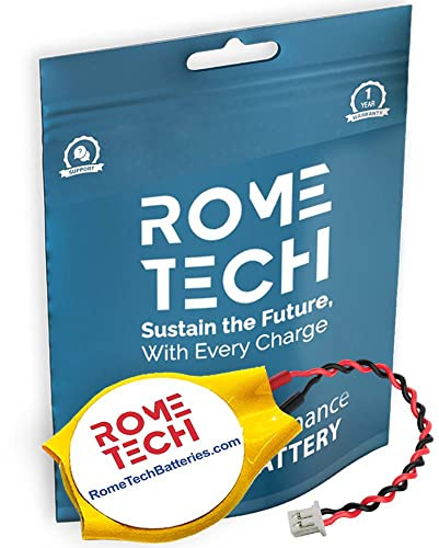Rome Tech CR2016 CMOS BIOS Battery for Lenovo IdeaPad 1-14IJL7, 1-15IJL7, Legion 7-16ACHg6, 7-16ITHg6- Laptop Backup 3V RTC with 2 Wire Cable