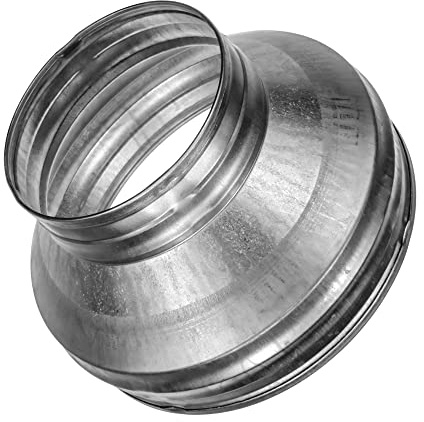 Vent Systems Adattatore di riduzione per tubi da 200 mm a 125 mm, connettore riduttore per sistemi di ventilazione HVAC, tubo di scarico, connettore per condizionatore d'aria, riduzione del tubo