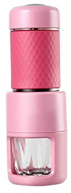FLBT Coffee Machine,Portable Espresso Machine,Mini Car Outdoor Portable Hand Press Hand Home (Color : Pink) needed